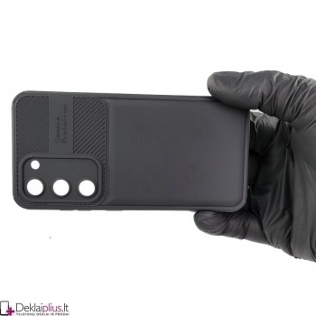 Guminis dėklas su papildoma kameros apsauga Samsung S23 telefonui Guminis dėklas su papildoma kameros apsauga Samsung S23 telefonui
